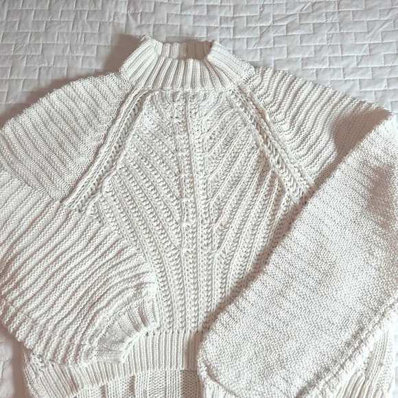 Free People Ivory Chunky Knit Sweater - Picture 7 of 9
